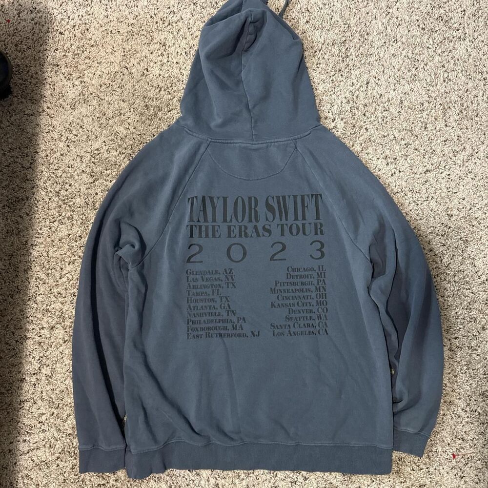 Unbranded Men's Blue and Grey Hoodie